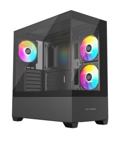 Bit Force SPARK ARGB-TG3 Midi Tower ARGB Gaming PC ATX kućište bez napajanja, crno