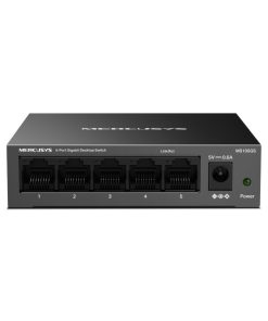 Mercusys MS105GS 5-Port Gigabit Desktop preklopnik (Switch) 5×10/100/1000Mbps, Plug & Play, Auto-Negotiation, Auto-MDI/MDIX, metalno kućište