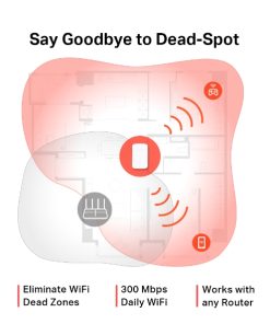 Mercusys ME10 bežični pojačivač dometa (Range Extender) 300Mbps (2.4GH), IEEE 802.11b/g/n 2.4 GHz, 1×LAN,