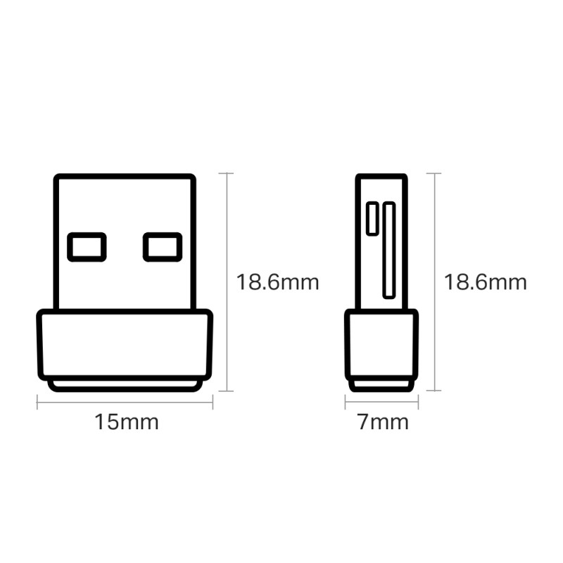 TP-Link AC600 Archer T2U Nano bežični Dual-Band USB2.0 adapter 200Mbps/433Mbps (2.4GHz/5GHz), 802.11a/b/g/n/ac, WPA2/WPA