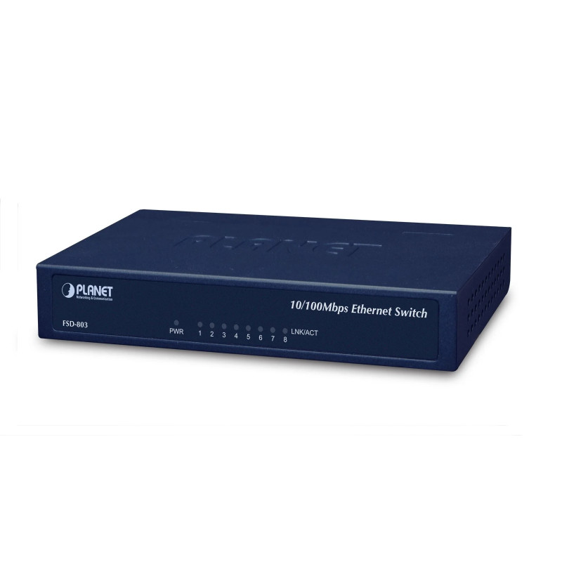 PLANET preklopnik (Switch) 8-port 10/100Mbps (Metal)