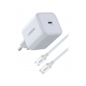 UGREEN punjač 45W, USB C, Quick Charge, GaN, set, bijeli