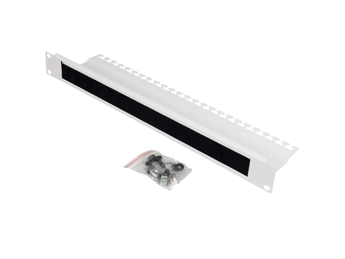 Roline 19" 1U ulazni panel za kablove, brush strip. sivi