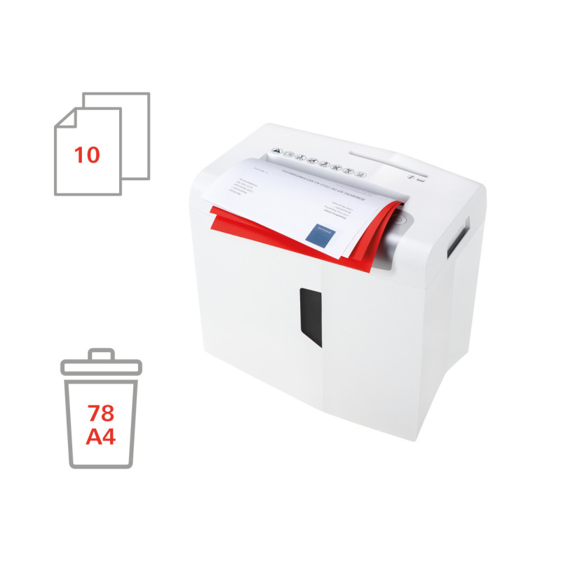 HSM shredstar S10 uništavač dokumenata + CD medija, trakasti rez, 6mm, razina sigurnosti E-2/O-1/P-2/T-1, kapacitet 18l