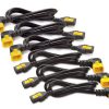 APC Power Cord Kit (6 ea), Locking, C13 to C14 (90 Degree), 1.2m