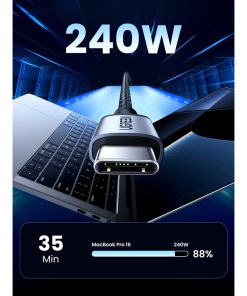 UGREEN USB-C (M) na USB-C (M) 240W, pleteni kabel MFi, 2.0m