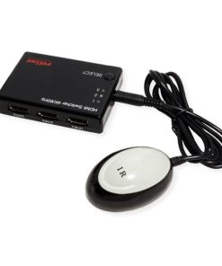 Roline HDMI trosmjerni preklopnik + daljinski upravljač, 4K (3 ulaza/1 izlaz)