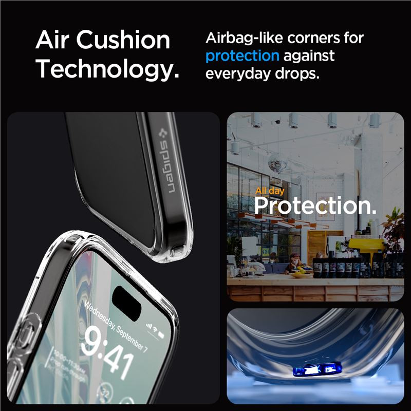 Spigen Crystal Hybrid, zaštitna maska za telefon, prozirna - iPhone 15 Pro Max (ACS06446)
