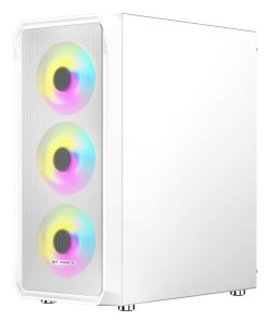 Bit Force SWAN ARGB-4 Gaming Midi Tower ATX kućište bez napajanja, bijelo