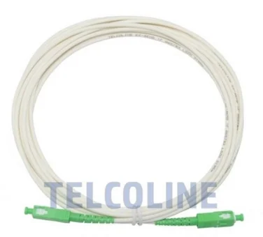 NFO Patch cord, SC APC-SC APC, Singlemode 9 125, G.657B3, Simplex, 1m, LSZH, White