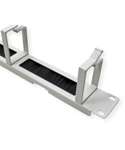 Roline 19" 1U organizator kablova, 4 nosača, brush strip, sivi