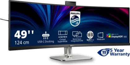 Philips 49" 49B2U6900CH/00 DUAL QHD (5120x1440) VA CURVED 32:9, HRD400, 75 Hz , 4ms, 450cd/m2, HDMI/DP/USB/USB-C/LAN, WEB-cam, PD 140W, zvučnici, crni