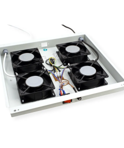 Roline 19" krovni ventilacijski modul s 4 ventilatora i termostatom, sivi