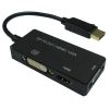 Roline VALUE adapter/kabel DisplayPort - VGA/DVI/HDMI, M/F, aktivni, 0.1m