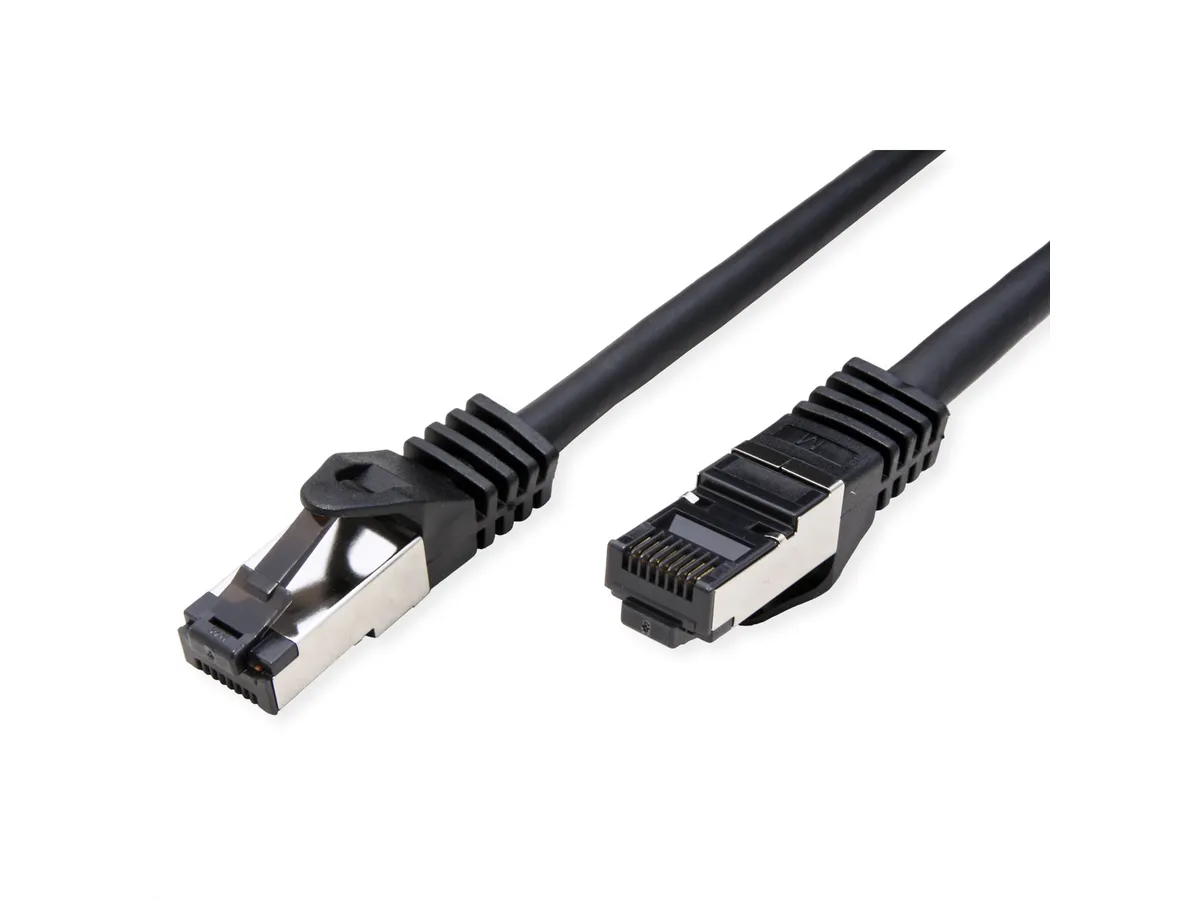 Roline VALUE S/FTP mrežni kabel Cat.8 (Class I), LSOH, stranded, 1.0m, crni