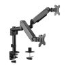 Gembird Adjustable desk 2-display mounting arm, 17”-32”, up to 9 kg