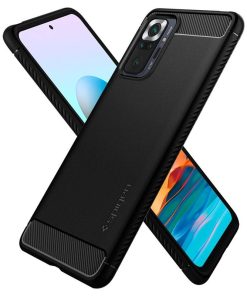 Spigen Rugged Armor, zaštitna maska za telefon, crna - Xiaomi Redmi Note 10 Pro/Max
