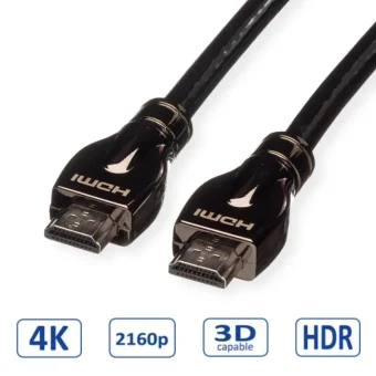 Roline HDMI Ultra HD kabel sa mrežom, M/M, 15m