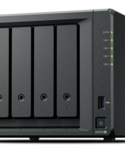 Synology DS425+ Diskstation 4-bay NAS server, Intel Celeron J4125, 2.5"/3.5" HDD/SSD podrška, Hot Swappable HDD, 2GB DDR4, 2.5GbE+1GbE LAN, 2×USB 3.2
