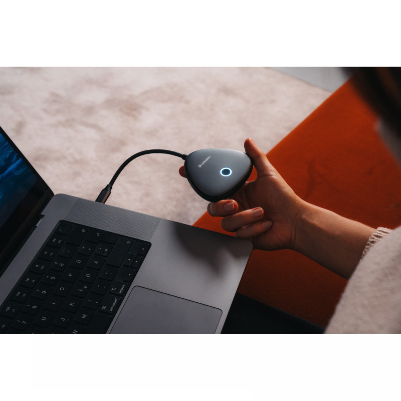 Verbatim Share My Screen USB-C Wireless Display Adapter 4K with Hub WDA-02