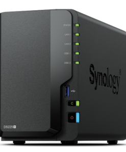 Synology DS225+ DiskStation 2-bay NAS server 2.5"/3.5" HDD/SSD podrška, Hot Swappable HDD, 2GB, 1×2.5GbE, 1x1GbE, 2xUSB 3.2 Gen 1 Port