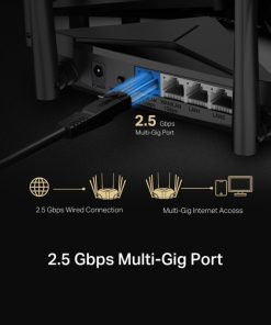Mercusys MR90X AX600 bežični usmjerivač (Dual-Band WiFi 6 Router) 1148Mbps/4804Mbps (2.4GHz/5GHz),802.11ax/ac/a/b/g/n, 2×G-LAN, 1×G-WAN, 1× 2.5 Gbps WAN/LAN, 8x dBi fiksne omni-direkcione antene
