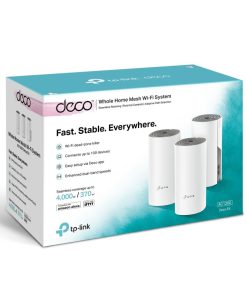 TP-Link AC1200 Deco E4 (3 pack) Mesh Wi-Fi, Dual-Band 300Mbps/867Mbps (2.4GHz/5GHz), 2×LAN, 2×interna antena, Deco App
