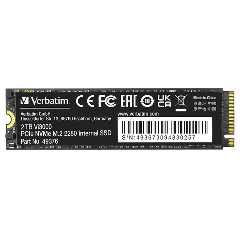 Verbatim Vi3000 2TB SSD M.2 NVMe PCIe Gen3x4