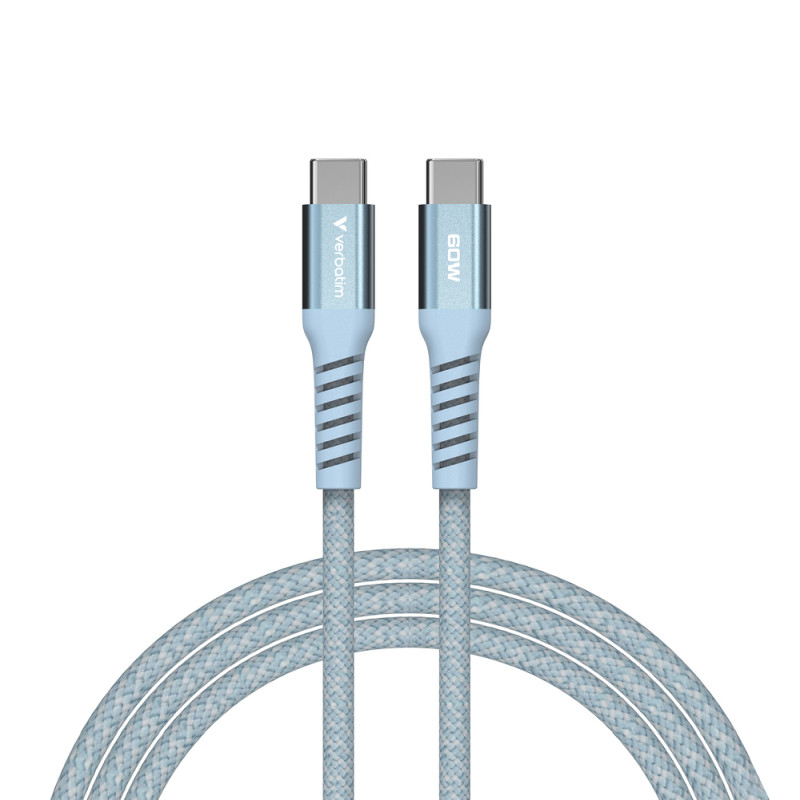 Verbatim Sync & Charge Magnetic kabel USB-C na USB-C, M/M, 60W PD3.0/QC3.0, plavi, 1.2m