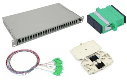 NFO Patch Panel 1U 19" Pull-out - Singlemode 24x SC APC Duplex Adapter Pigtail kazeta SET
