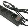 Masterlan 10" PDU 4x230V, black, 1,8m, with switch