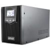 Gembird 2000 VA pure sine wave UPS, LCD display, 2 x Schuko 3 x C13 outputs, USB, black