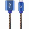 Gembird Premium jeans (denim) Type-C USB cable with metal connectors, 2m, blue