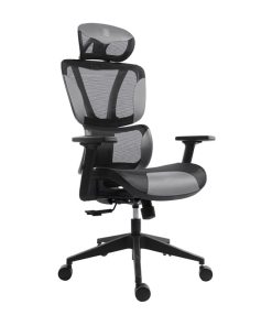 Bit Force ROYAL LM-2D uredska stolica, PU koža, 2D naslon za ruke, nosivost 140kg, crno/siva