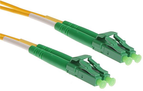 NFO Patch cord, LC APC-LC APC, Singlemode 9 125, G.657A2, Duplex, 15m
