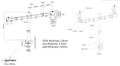 Manhattan nosač monitora 13"-32",8kg po monit,crni