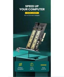 UGREEN kontroler SATA PCI-E, M.2 M-Key NVMe, M.2 Bkey NVMe