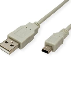 STANDARD USB2.0 kabel TIP A(M) na Mini 5-pin(M), 3.0m, bež