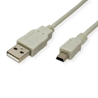 STANDARD USB2.0 kabel TIP A(M) na Mini 5-pin(M), 3.0m, bež