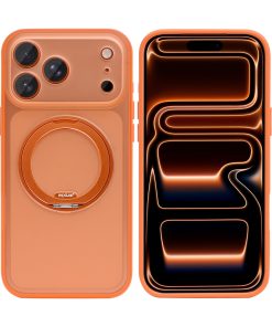 Rixus SnapGrip 360 Case For Apple iPhone 17 Pro Max, 18 Pro Max Orange
