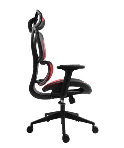 Bit Force ROYAL LM-2D uredska stolica, PU koža, 2D naslon za ruke, nosivost 140kg, crno/crvena