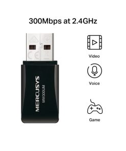 Mercusys MW300UM bežični USB mini adapter 300Mbps (2.4GHz), 802.11n/g/b, WPS tipka