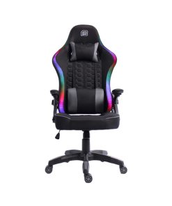 Bit Force HYPNOSIS RGB-2D igraća stolica s potpornim jastučićima, PU koža, 2D naslon za ruke, nosivost 130kg, crna