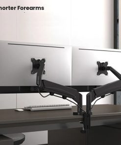 Roline VALUE dvostruki stolni nosač monitora, 5 spojeva, Pivot, nosivost 9 kg, crni