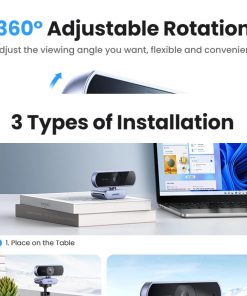 UGREEN Web kamera, Full HD 1080p, HD, crna