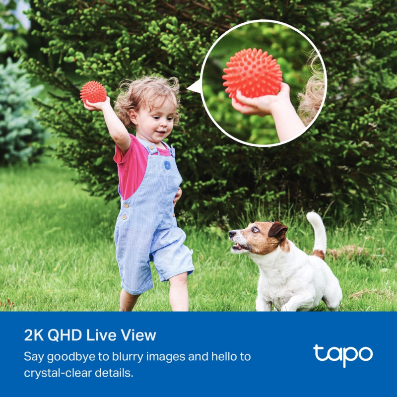 TP-Link Tapo C425 kamera + Tapo A201 Solar panel 2K QHD 4MP, H.264, Full-Color Night Vision, microSD, dvosmjerni audio, detekcija pokreta, vodootporna IP66, Wi-Fi, Tapo app
