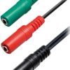 Transmedia Headset adapter cable 0,2m Plug to 2x Jack