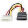 Roline naponski kabel, 4-pin HDD - SATA (90°), 0.1m