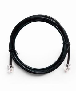 Gembird Telephone cord, round, 6P4C, 2 m, black