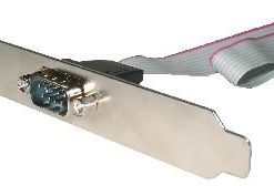 Gembird DB9 serial port receptacle on bracket